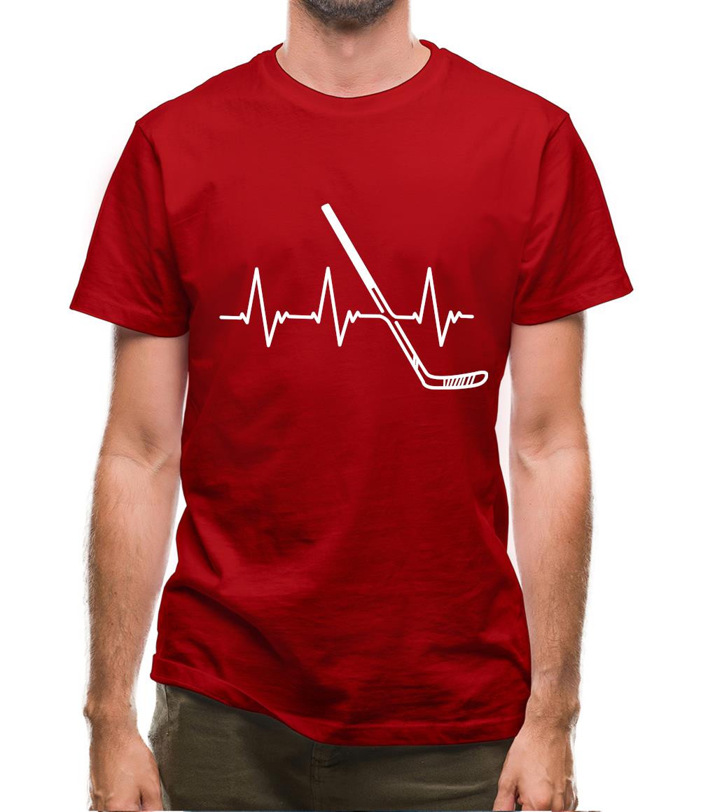 Heart Beat - Ice Hockey Mens T-Shirt