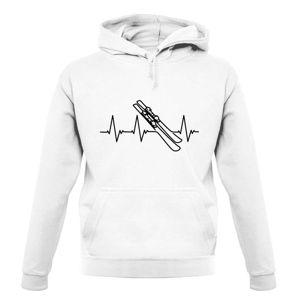 Heart Beat - Skiing unisex hoodie