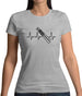 Heart Beat - Skiing Womens T-Shirt