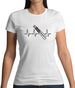 Heart Beat - Skiing Womens T-Shirt