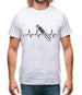 Heart Beat - Skiing Mens T-Shirt