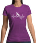 Heart Beat - Skiing Womens T-Shirt