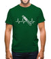 Heart Beat - Skiing Mens T-Shirt