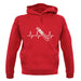 Heart Beat - Skiing unisex hoodie