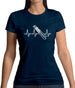 Heart Beat - Skiing Womens T-Shirt