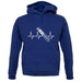 Heart Beat - Skiing unisex hoodie