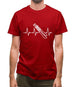 Heart Beat - Skiing Mens T-Shirt