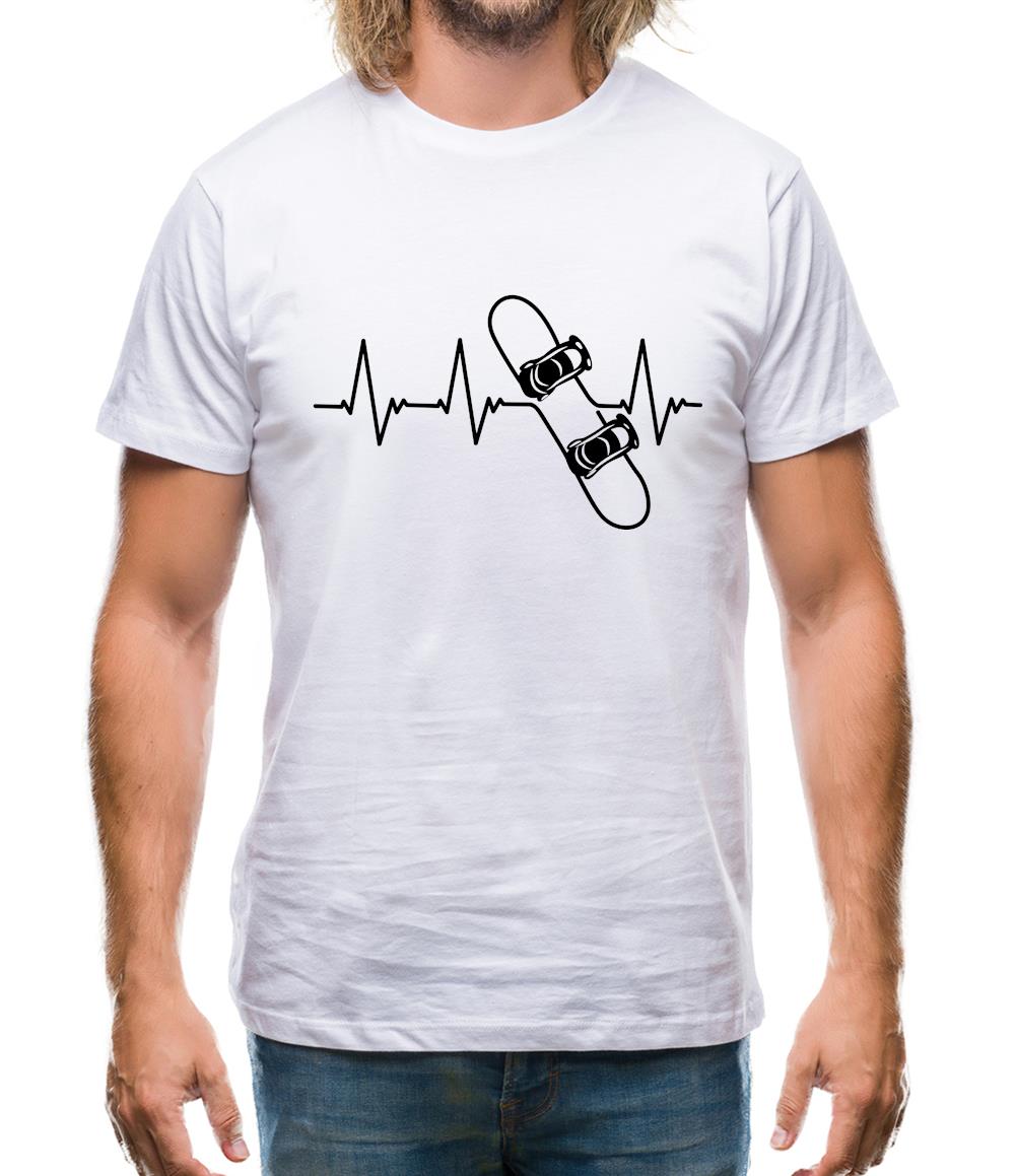 Heart Beat - Snowboarding Mens T-Shirt