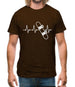 Heart Beat - Snowboarding Mens T-Shirt