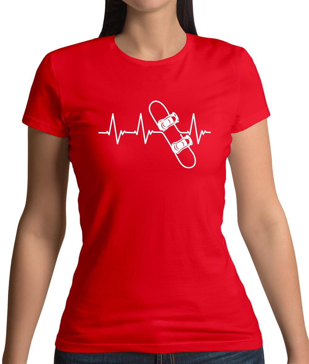 Heart Beat - Snowboarding Womens T-Shirt
