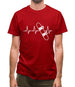 Heart Beat - Snowboarding Mens T-Shirt