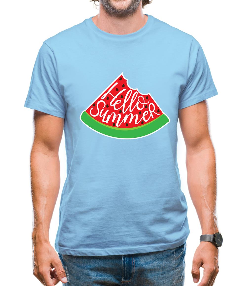 Hello Summer Watermelon Mens T-Shirt