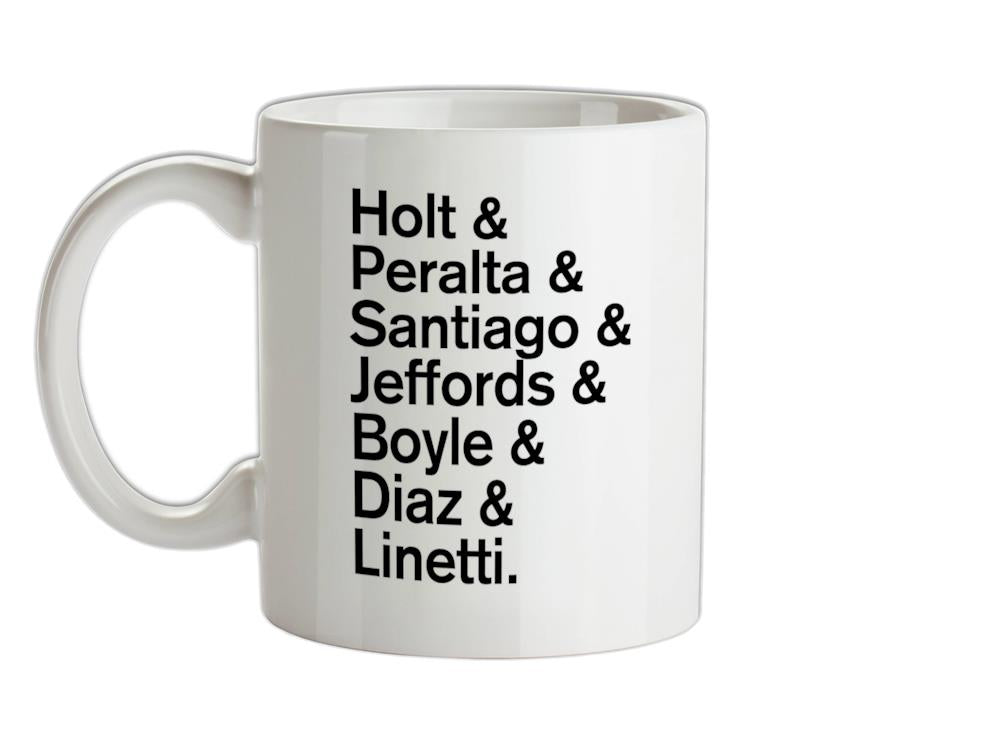 Brooklyn 99 Names Ceramic Mug