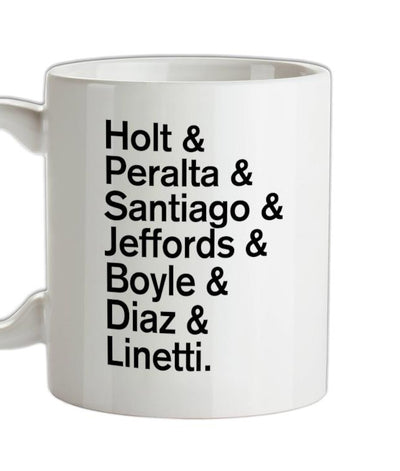 Brooklyn 99 Names Ceramic Mug