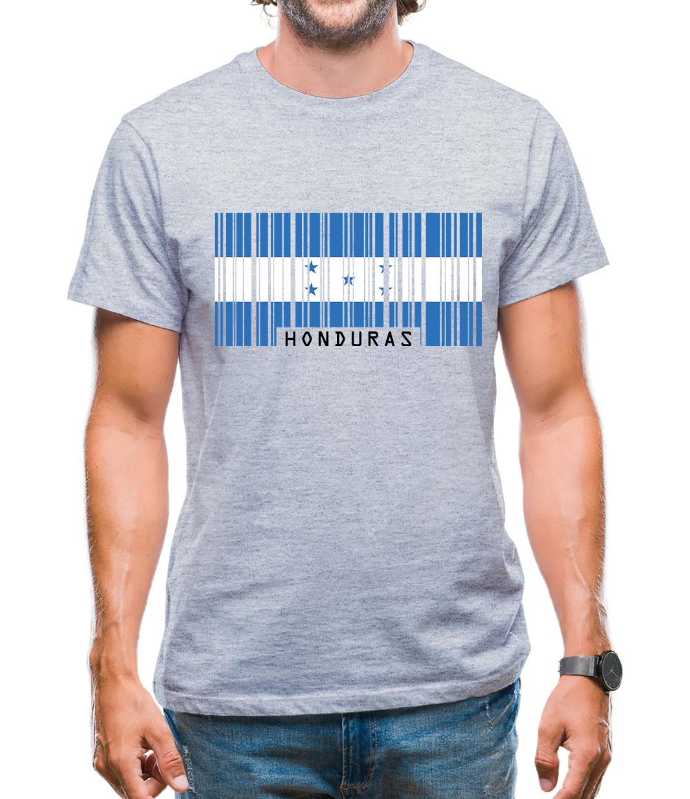 Honduras Barcode Style Flag Mens T-Shirt