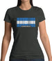 Honduras Barcode Style Flag Womens T-Shirt