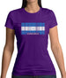 Honduras Barcode Style Flag Womens T-Shirt