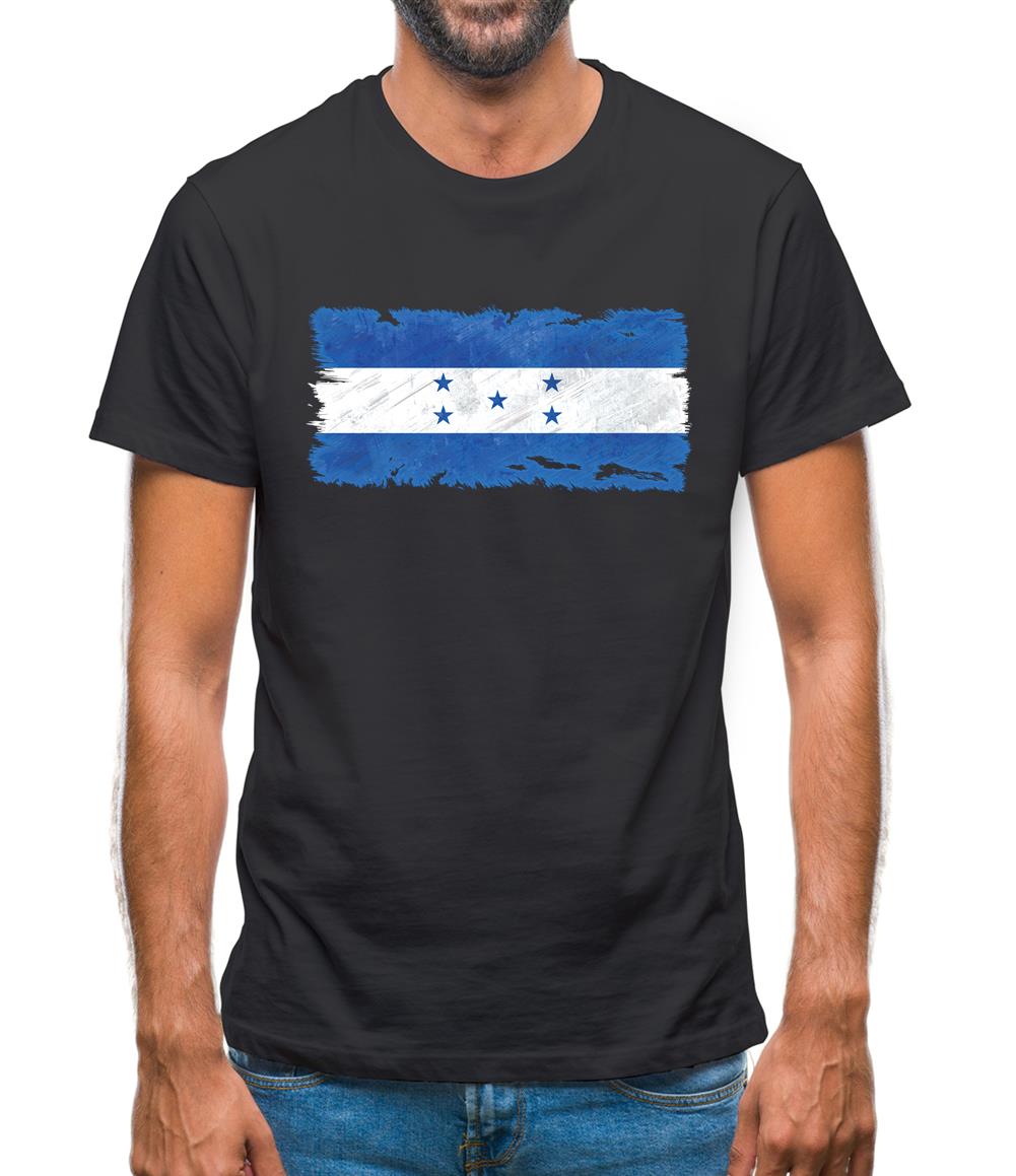 Honduras Grunge Style Flag Mens T-Shirt