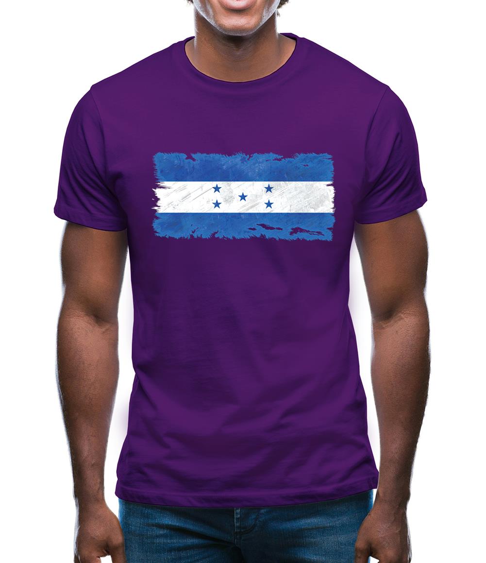 Honduras Grunge Style Flag Mens T-Shirt