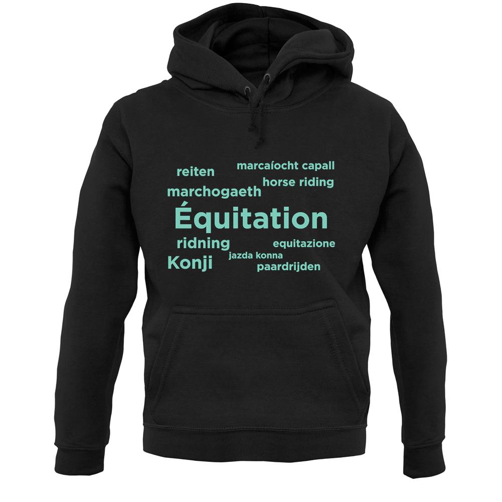 Horse Riding Languages Unisex Hoodie