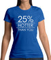 25% Hotter Than You Womens T-Shirt
