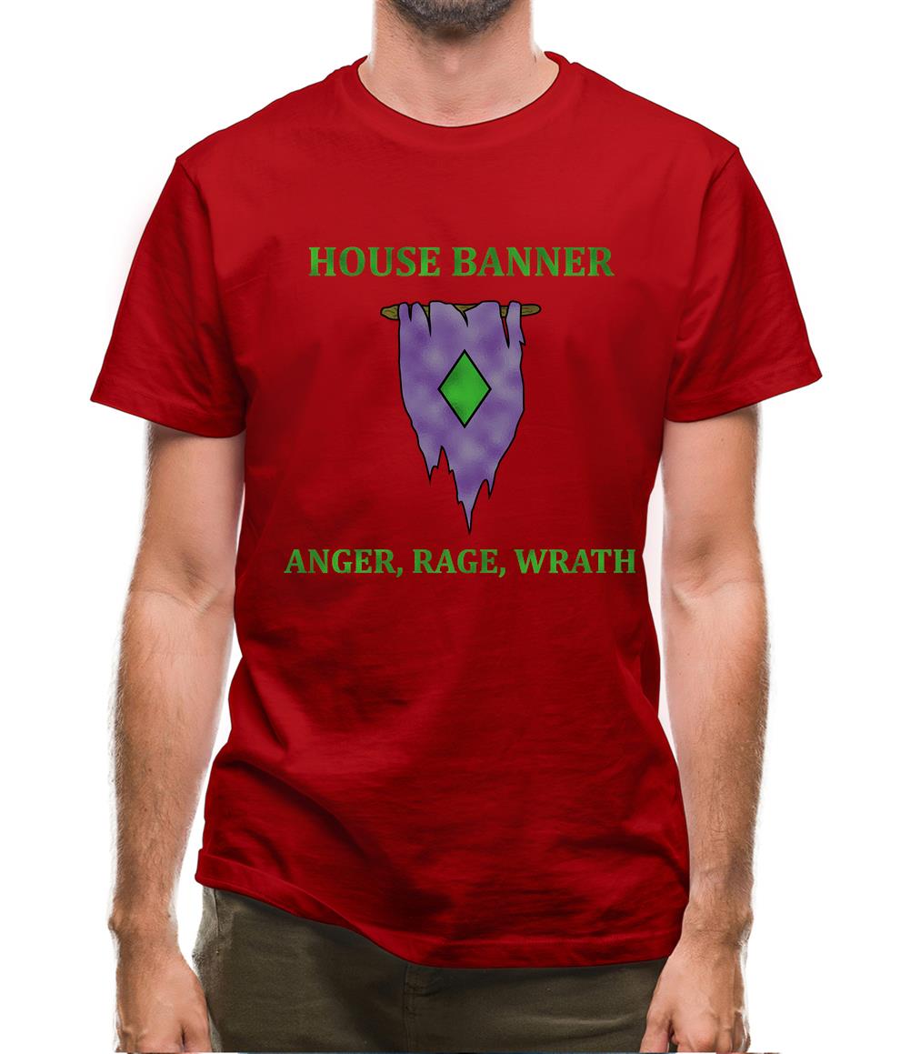 House Banner, Anger Rage Wrath Mens T-Shirt