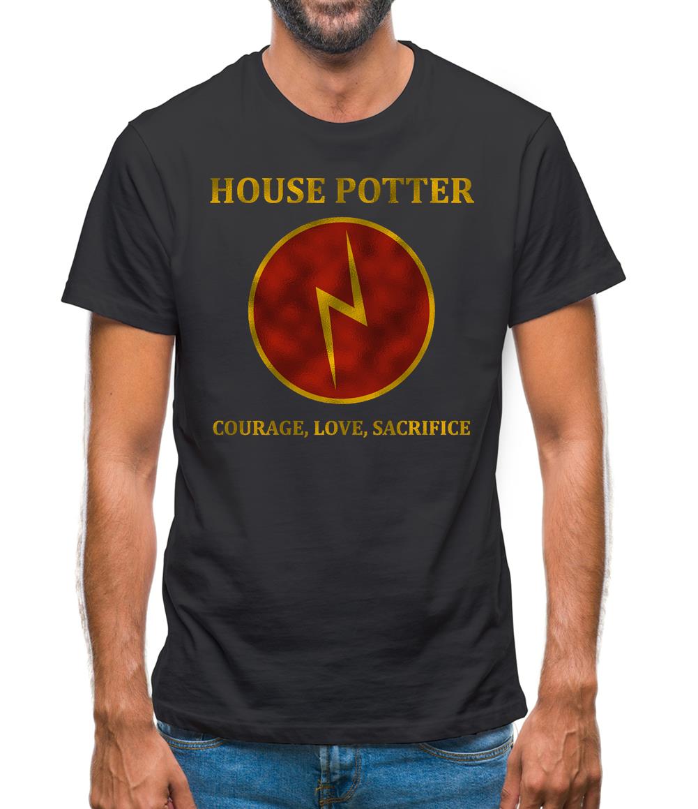 House Potter, Courage Love Sacrifice Mens T-Shirt