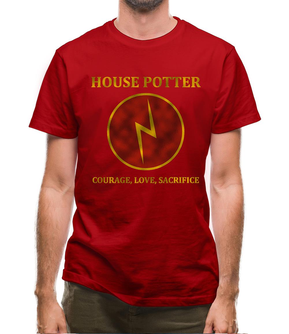 House Potter, Courage Love Sacrifice Mens T-Shirt