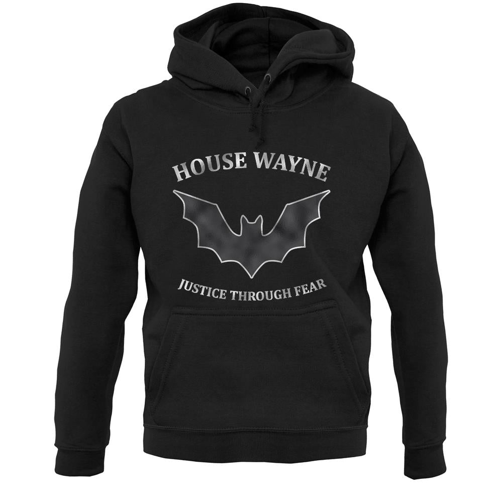 House Wayne, Justice Through Fear Unisex Hoodie