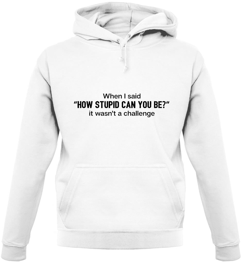 How Stupid Can You Be Unisex Hoodie