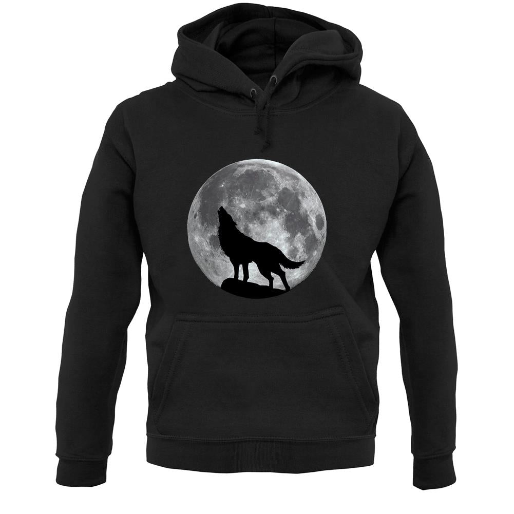 Wolf Moon Silhouette Unisex Hoodie