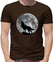 Dressdown Wolf Moon Silhouette Mens T-Shirt