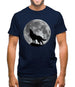 Wolf Moon Silhouette Mens T-Shirt