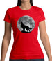 Dressdown Wolf Moon Silhouette Womens T-Shirt