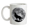 Wolf Moon Silhouette Ceramic Mug