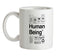 100% Organic Human Being Ceramic Mug