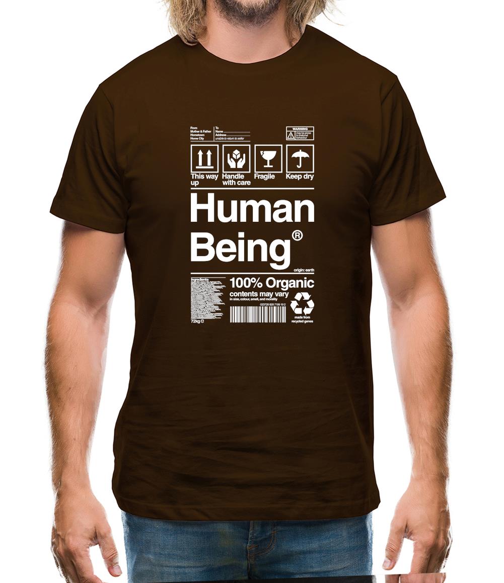 100% Organic Human Being Mens T-Shirt