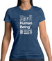 100% Organic Human Being Womens T-Shirt