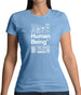 100% Organic Human Being Womens T-Shirt