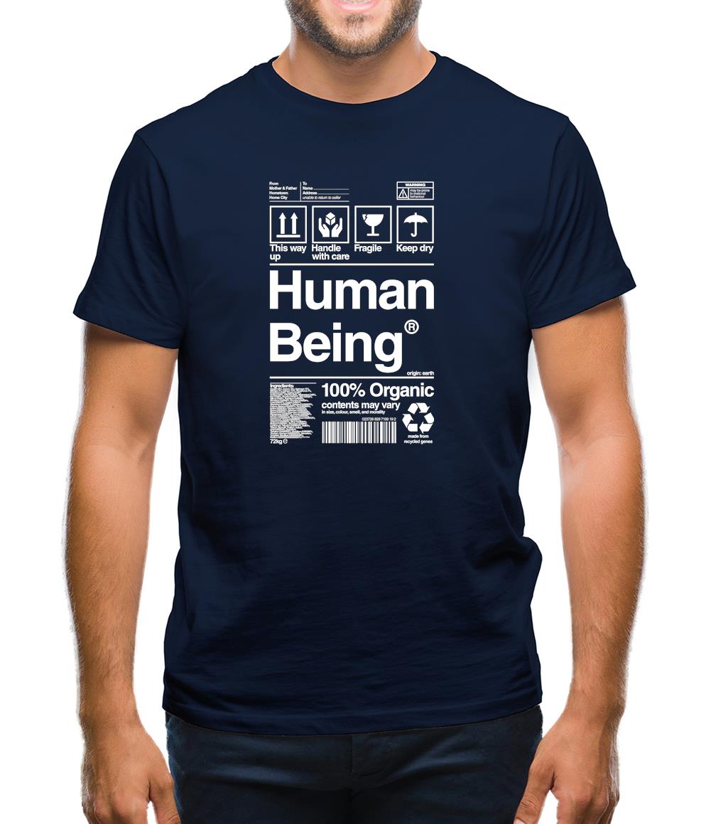100% Organic Human Being Mens T-Shirt