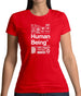 100% Organic Human Being Womens T-Shirt