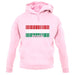 Hungary Barcode Style Flag unisex hoodie