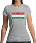 Hungary Barcode Style Flag Womens T-Shirt