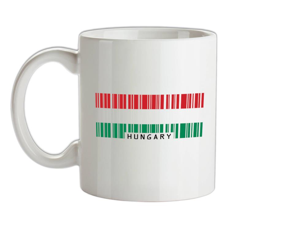 Hungary Barcode Style Flag Ceramic Mug