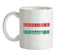 Hungary Barcode Style Flag Ceramic Mug