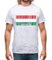 Hungary Barcode Style Flag Mens T-Shirt