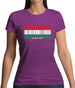 Hungary Barcode Style Flag Womens T-Shirt