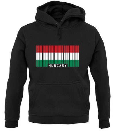Hungary Barcode Style Flag unisex hoodie