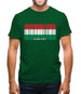 Hungary Barcode Style Flag Mens T-Shirt