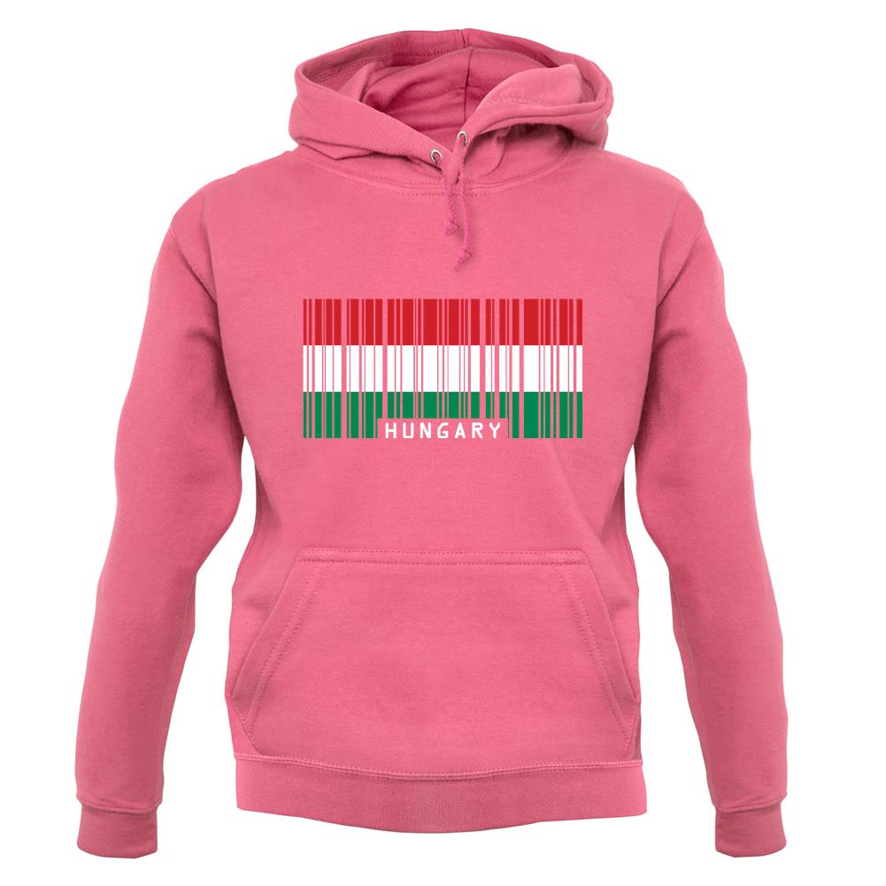 Hungary Barcode Style Flag unisex hoodie